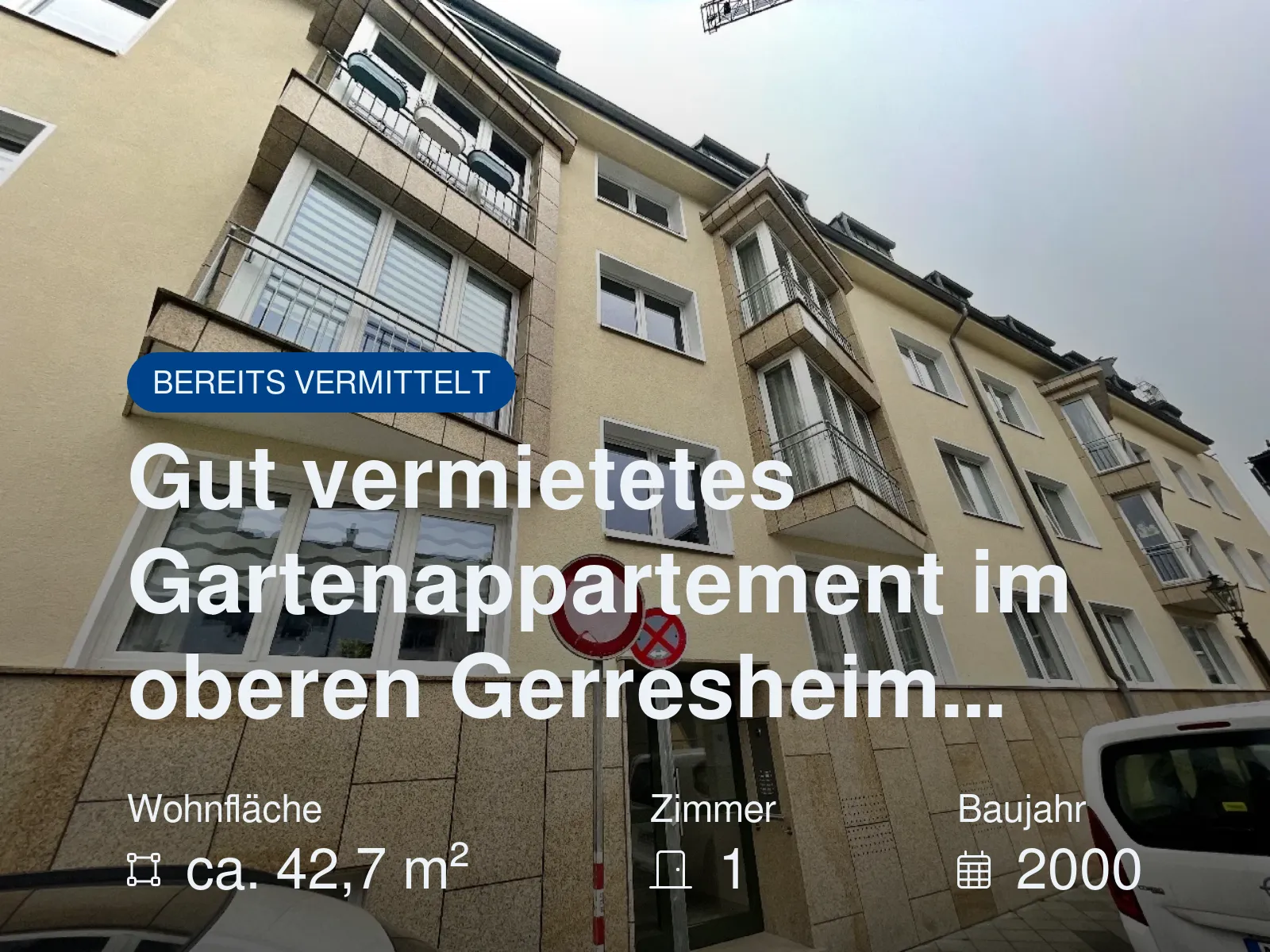 Nicht mehr verfügbar: Gut vermietetes Gartenappartement im oberen Gerresheim…