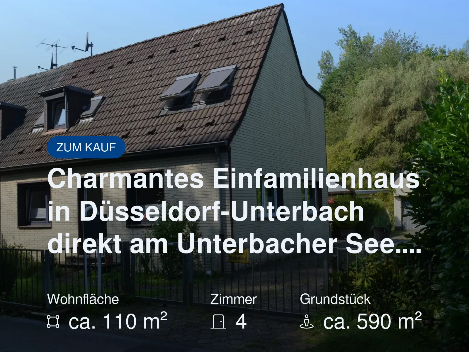 Neu im Angebot: Charmantes Einfamilienhaus in Düsseldorf-Unterbach direkt am Unterbacher See….