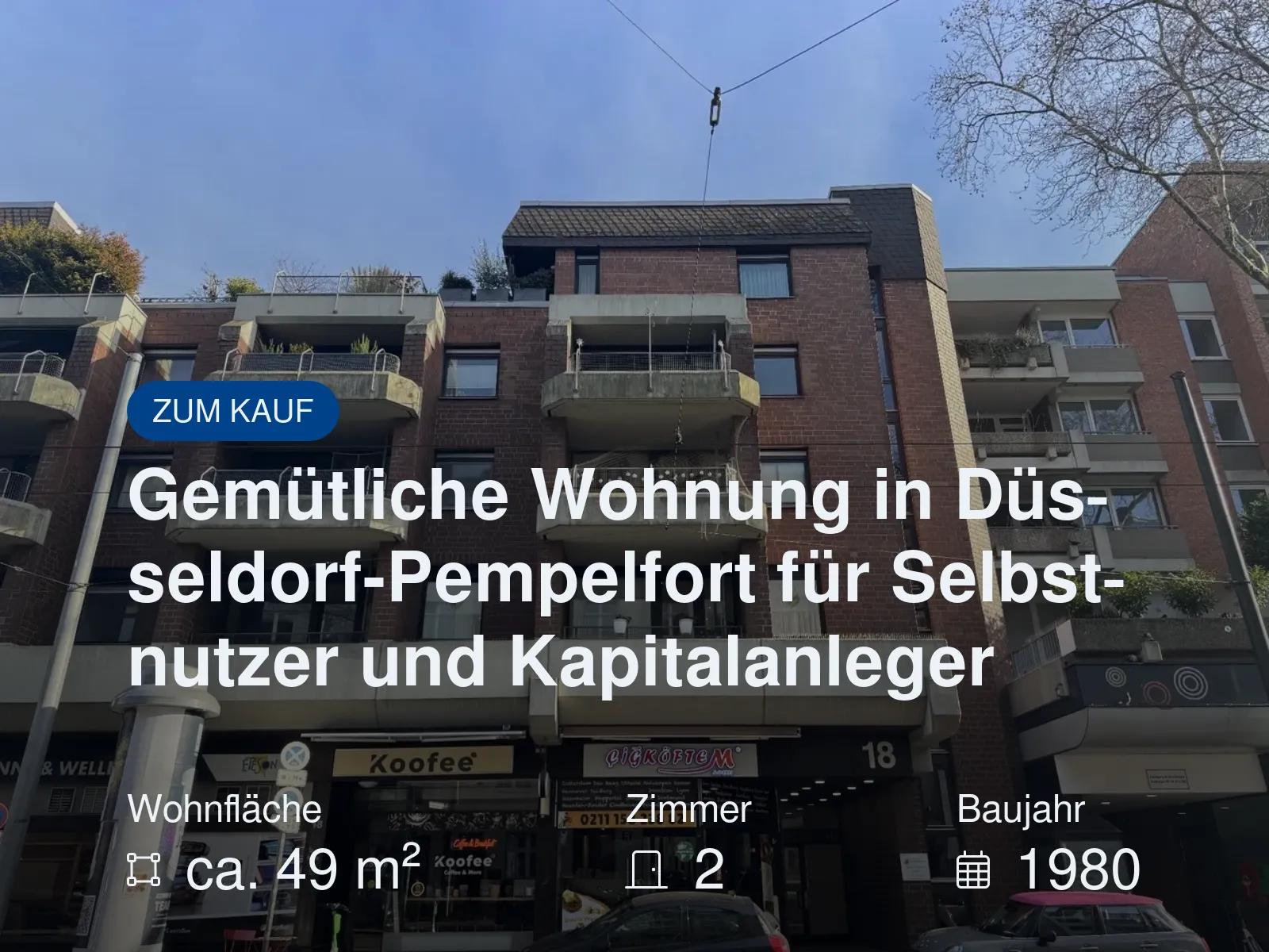 Neu im Angebot: Gemütliche Wohnung in Düsseldorf-Pempelfort für Selbstnutzer und Kapitalanleger